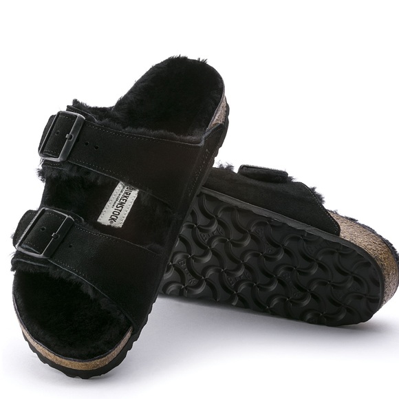BIRKENSTOCK NEW SHEARLING FUR ARIZONA SANDALS - Picture 3 of 8